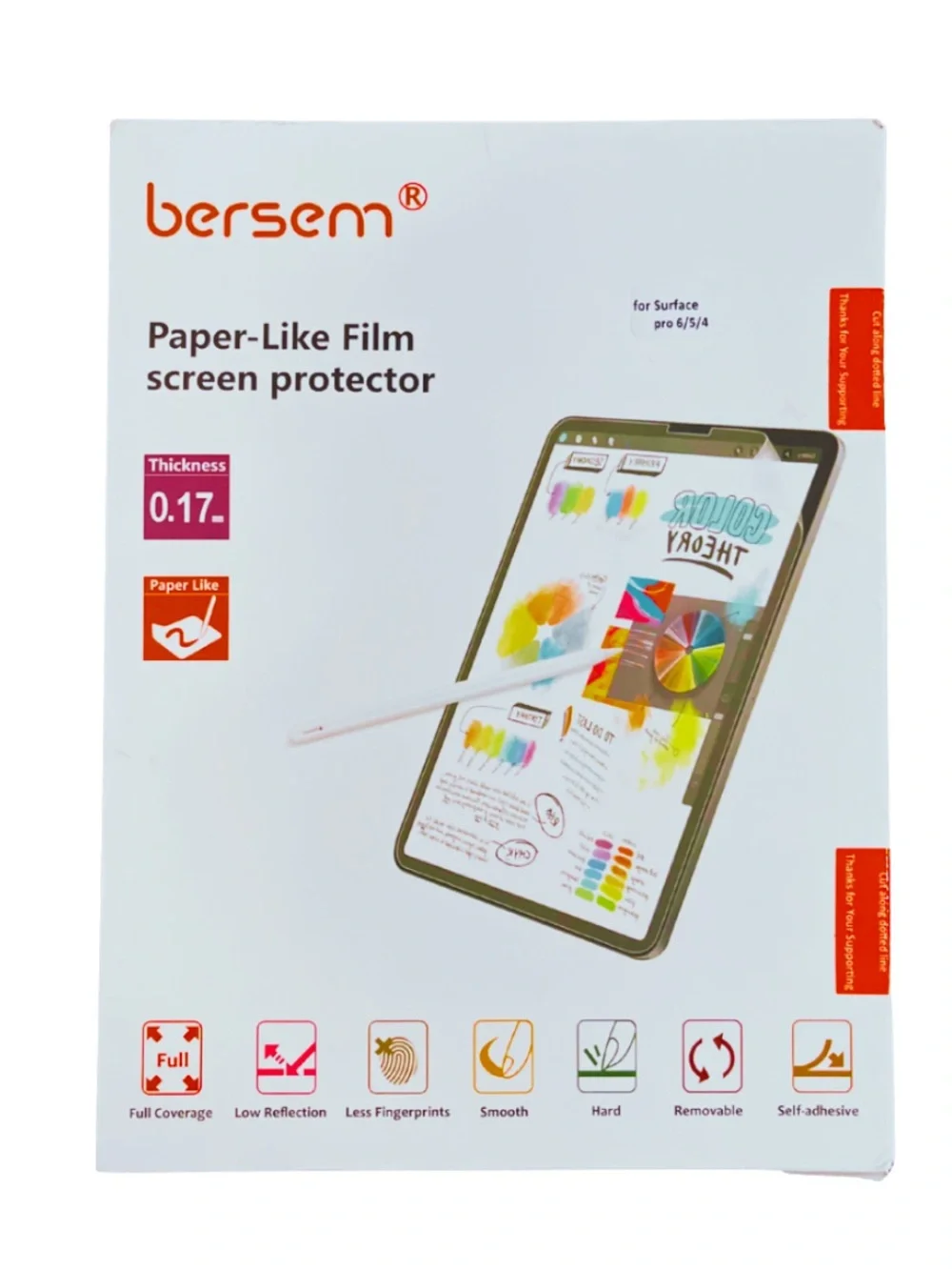 Bersem Paper-Like Film Screen Protector Surface Pro 6/5/4